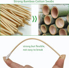 500/1000 Count 6'' Long Round/Pointed Cotton Swabs Durable Stem, Lint- Free Gun - Image 3