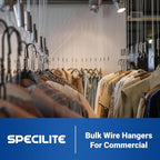 SPECILITE Wire Metal Clothes Hangers Bulk 50 Pack - Image 7
