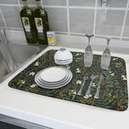 Black Sage Green Plant Dish Drying Pad 18 x 24 Inch - Image 6