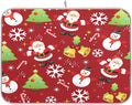 Christmas Snowman Santa Snowflake Bell Dish Drying Mat by BOENLE-WELCOMEYOURCOMING