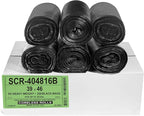 Aluf Plastics 45 Gallon 16 Micron Black Trash Bags by AlufPlastics