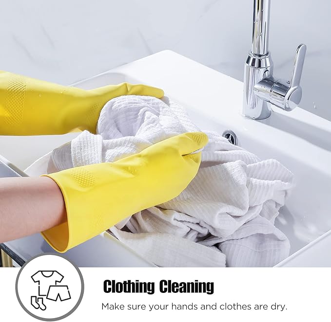 Rubber cleaning gloves 3 or 6 Pairs - Image 5