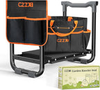 Garden Kneeler and Seat, Wider and Thicker Kneeling Pad Heavy Duty Gardening Stool with Gardening Tool Pouch and Bag, Garden Bench/Chair Gifts for Women, Seniors by CZZXI