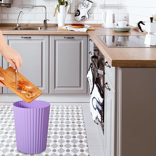 JiatuA Small Trash Can Plastic Wastebasket Round Garbage Container Bin - Image 4