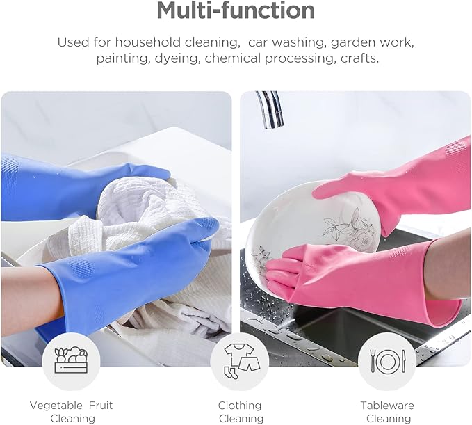 Rubber gloves dishwashing 2 or 4 Pairs - Image 3