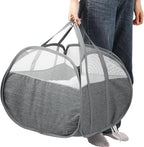 Collapsible Laundry Baskets, 90L Large Foldable Laundry Basket, Tear-proof Pop by Bemkoo