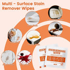 Stain Remover Wet Wipes Bulk, Individual Wrapped Clothes Portable Travel Messy - Image 3