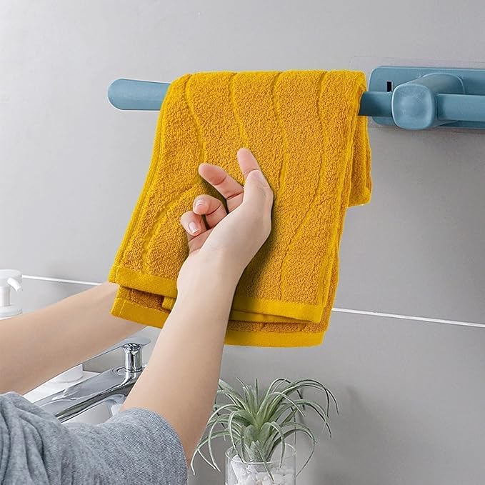 Jacquotha Wavy Striped Cotton Hand Towels, Dry Your Hand Instantly, 13x29 Inches - Image 5