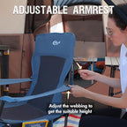 Portal Folding Camping Rocking Chair Portable Outdoor Rocker High Back Cup Holder Side Pocket Carry Bag Included, Support 300 lbs - Image 4