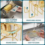 TAILI Sponge Holder with Strong Suction Cup, 4-in-1 Rustproof Sink Organizer - Image 5