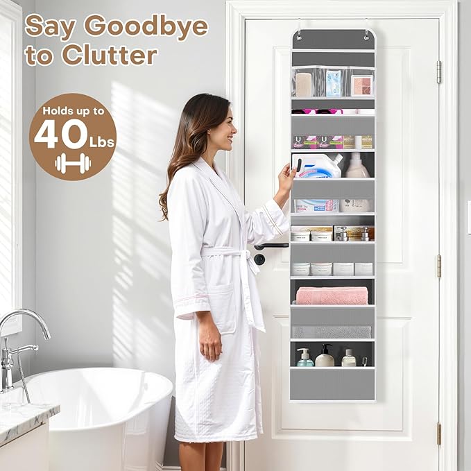 SpaceWhisper Over the Door Organizer, 6 Large Pocket Hanging Storage Organizer - Image 7