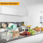Dish Drying Rack Without Installation 2 Tier Metal Dish Racks - Image 5