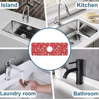 Christmas Merry Xmas Sink Splash Guard Santa Claus Faucet Absorbing Mat Fast - Image 7