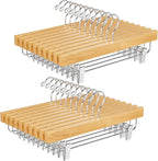 BAGAIL 20 Pack Wooden Pants Hangers by BAGAIL