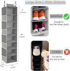 Large-Sized Hanging Shoe Organizer 8-Shelf, Hanging Closet Organizer - Image 3