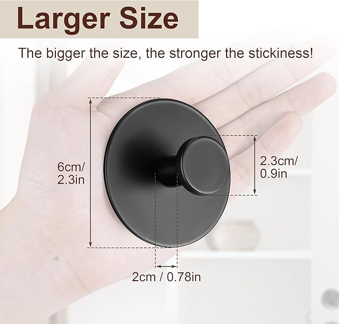 10-Pack Adhesive Wall Hook for Coat and Towel: Extra Sticky 12 LB, Stainless - Image 5