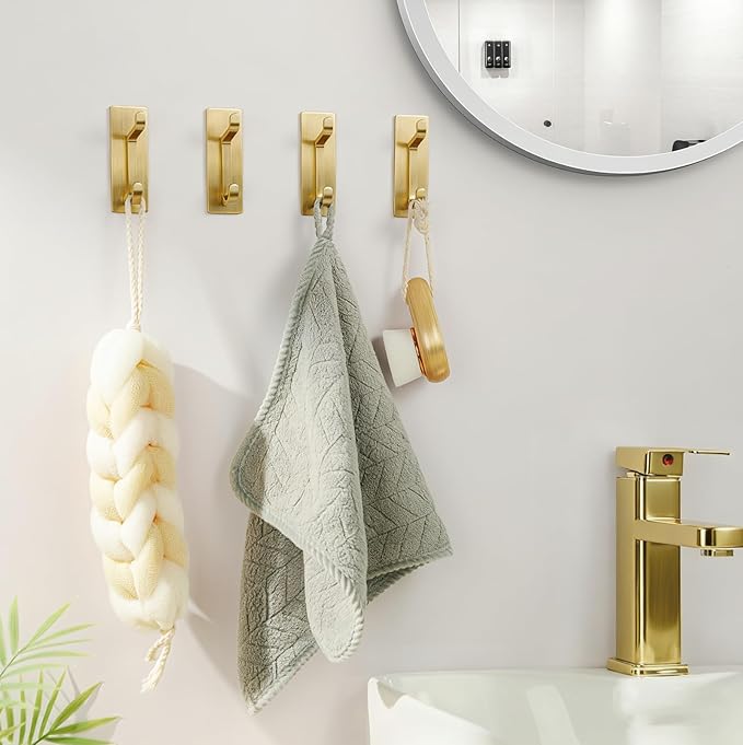 pickpiff 12 Pack Wall Hooks for Coat and Towel: 13LB Strong Adhesive Door - Image 5