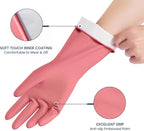 Rubber Cleaning Gloves for Dishwashing, 4 Pairs Reusable Kitchen Gloves for - Image 2