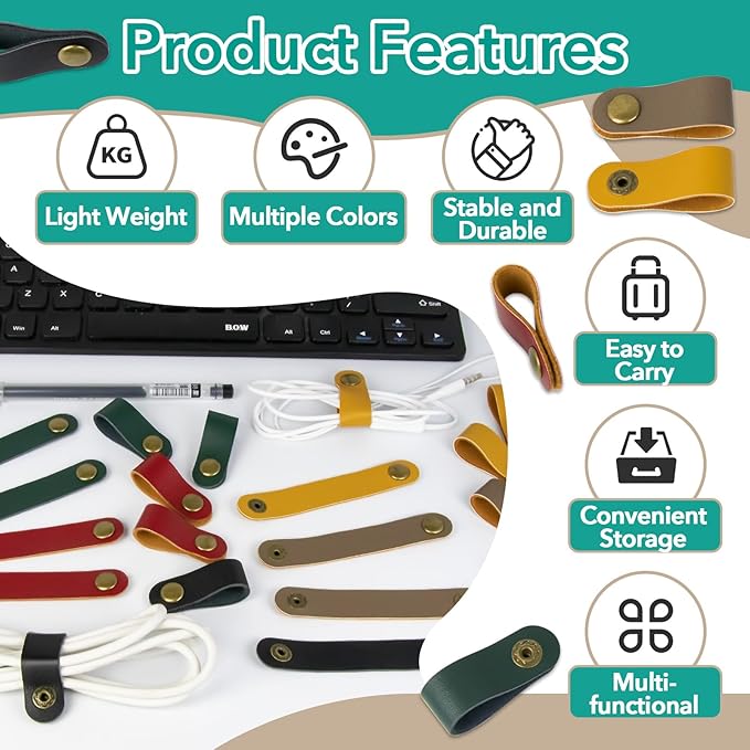 20 Pcs Leather Cord Organizer - Image 4
