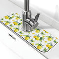 Yellow Lemon Green Leaves Kitchen Sink Splash Guard Faucet Mat Super Absorbent by Unknown