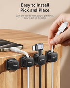 6 Pack Cable Management Cord Organizer, Magnetic Cable Clips-1s Lock, Rocoren - Image 5