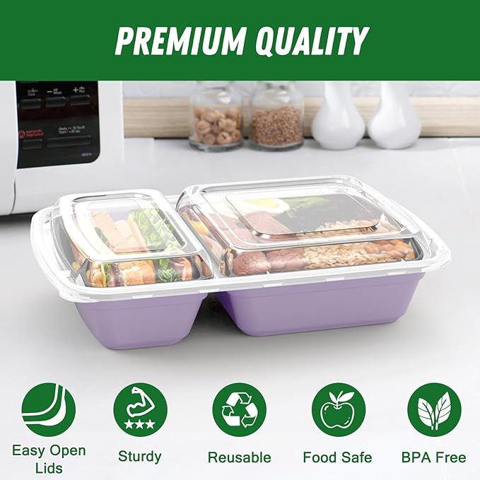 50 Pack 28 oz Meal Prep Containers Reusable - Image 3