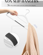 HOUSE DAY Plastic Hangers 50 Pack, Plastic Clothes Hangers Non Slip - Image 4
