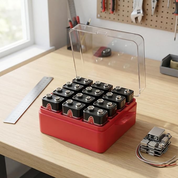 ALCYON Battery Organizer Storage Case, Battery Vault Box Container - Image 8