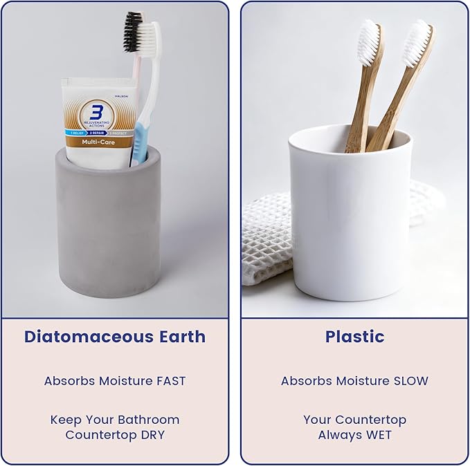 Drying Stone Toothbrush Holder, Diatomite Toothbrush Holders - Image 9