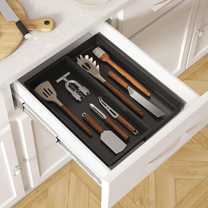 Lifewit Utensil Organizer for Kitchen Drawer, Expandable Cooking Silverware Tray - Image 9