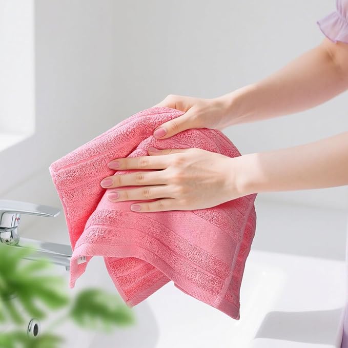 Jacquotha 2-Pack Hand Towels for Bathroom Ribbed – Cotton Face Towel for Women - Image 6