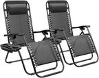 Homall Zero Gravity Chair Patio Folding Lawn Lounge Chairs Outdoor Lounge Gravity Chair Camp Reclining Chair with Pillows for Poolside Backyard and Beach Set of 2 (Dark Black) - Image 10