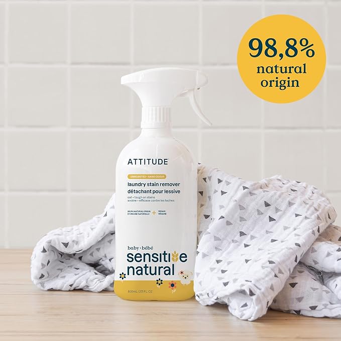 ATTITUDE Laundry Stain Remover for Baby Clothes, Plant- and Mineral-Based - Image 3