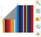 Rainbow Colorful Stripe Kitchen Drying Mat Mexican Microfiber Dish Drainer Mat - Image 4