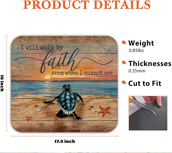 Sea Turtle Christian Dish Drying Mat - Image 6