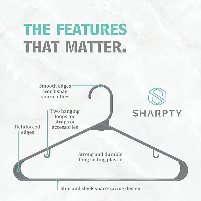 Sharpty Plastic Hangers Clothes Hangers - Image 2