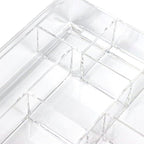 8-Section Clear Drawer Organizer, Large Acrylic Drawer Divider Tray - Image 4
