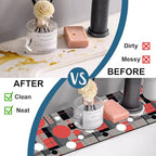 Abstract Geometric Sink Splash Guard Faucet Mat Vintage Tile Super Absorbent - Image 6