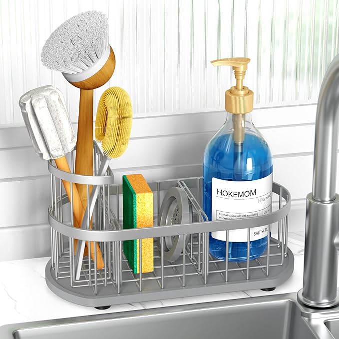 Kitchen Sink Caddy Organizer, Sponge Holder by HOKEMOM