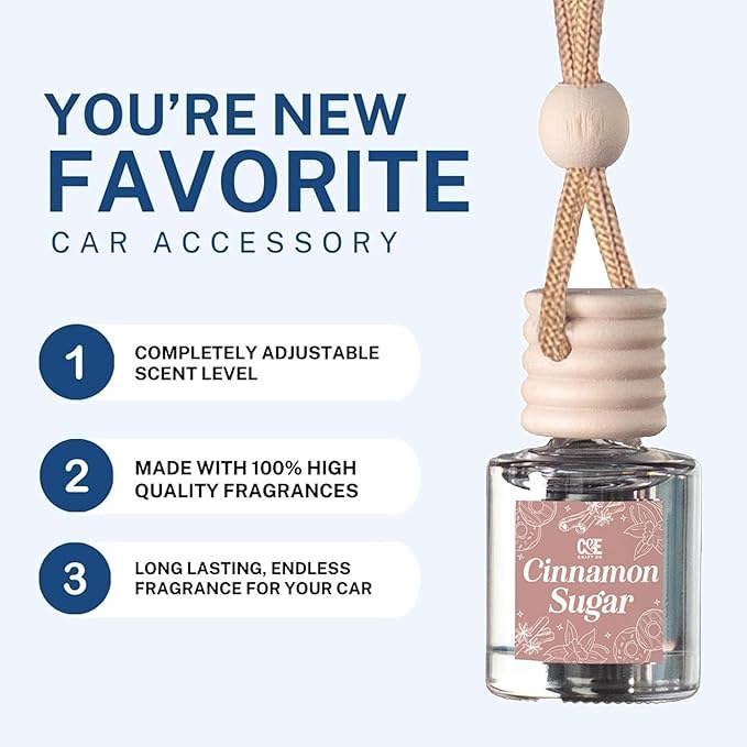 C&E Craft Co Hanging Car Air Freshener Diffuser 2 Pack, Long Lasting Fragrance - Image 2