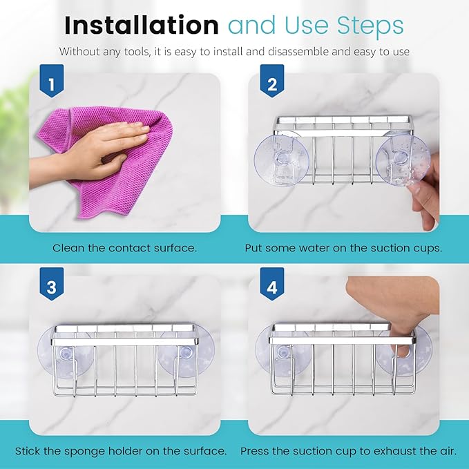 Kitchen Sink Sponge Holder, Sponge Holder - Image 5