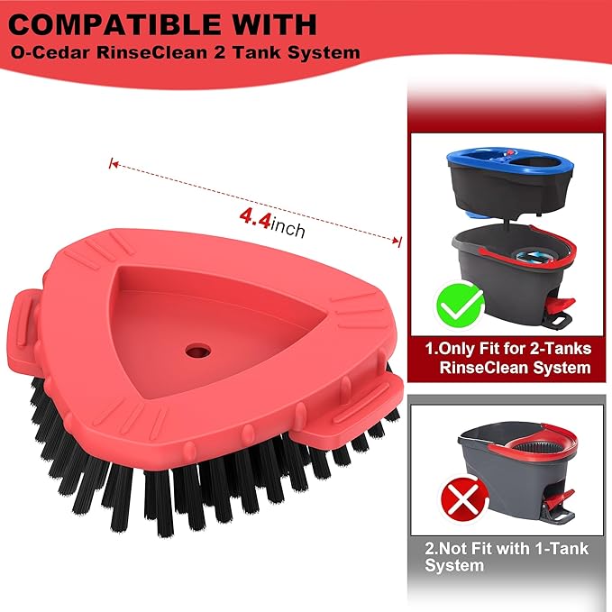 Aifacay Upgrade 2 Pcs Scrubber Mop Heads Replacements - Image 3