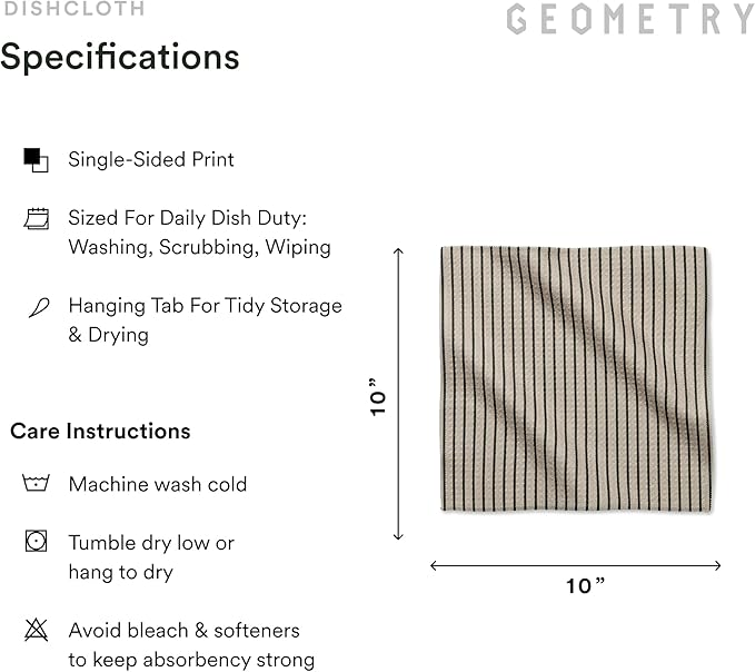 GEOMETRY Dishcloth – Evergreen Collection – Quick-Dry, Ultra-Absorbent - Image 6
