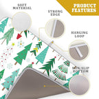 Green Trees Dish Drying Mat for Kitchen Counter Holiday Super Absorbent - Image 4