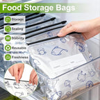 Reusable Aluminum Foil Sealable Storage Bags, 2026 New Resealable Vacuum Zipper - Image 4