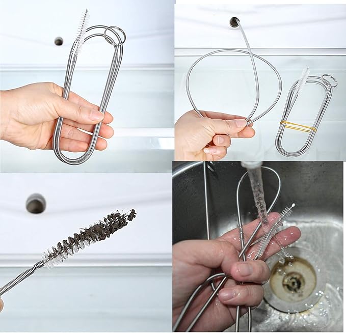 2 Pack 60 Inch Long Flexible Tube Cleaning Brush, Stainless Steel and Nylon - Image 3
