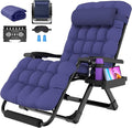 Suteck Oversized Zero Gravity Chair,33In XXL Outdoor Recliner Chair w/Removable Cushion&Headrest, Camping Lounge Chair w/Upgraded Lock&Footrest, Reclining Patio Chairs for Indoor Outdoor,500LBS by Suteck