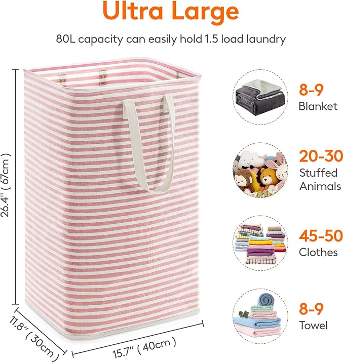 Lifewit 1 Pack Laundry Hamper Large Collapsible Laundry Baskets, Freestanding - Image 3