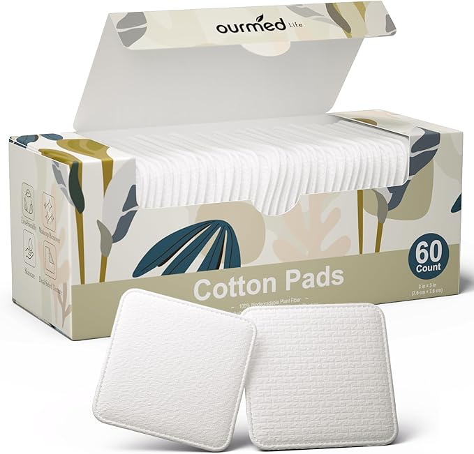 Ourmed Life Large Cotton Pads for Face, Soft & Lint-Free Cotton Rounds by ourmedlife