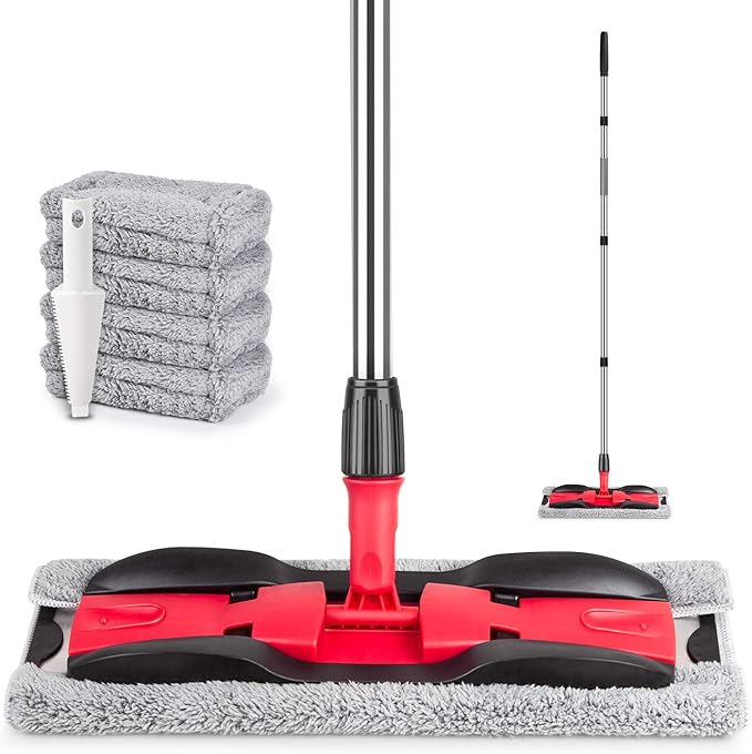 Microfiber Mops for Hardwood Floor Cleaning: MEXERRIS Flat Floor Mop by MEXERRIS
